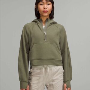 Scuba oversized half zip hoodie
